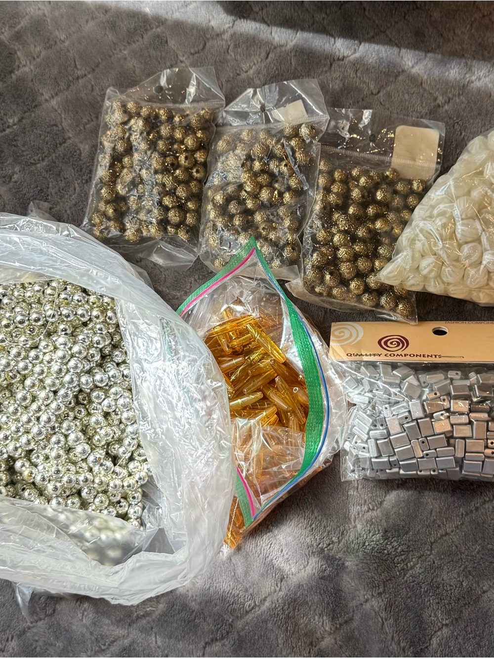 Gold and Silver Assorted Decorative Beads for crafts
